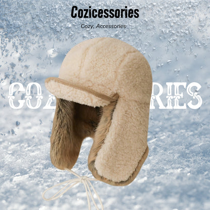 Arctic Shield Lamb Wool Beanie - Windproof Ear Protection for Skiing
