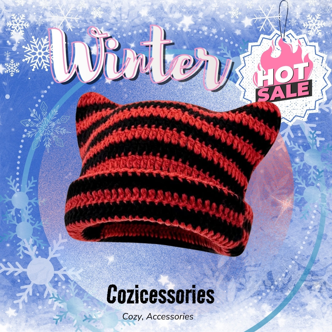 Twill Meow Ears Beanie