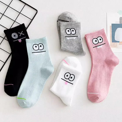 Playful Expression Crew Socks Set (5 pcs)