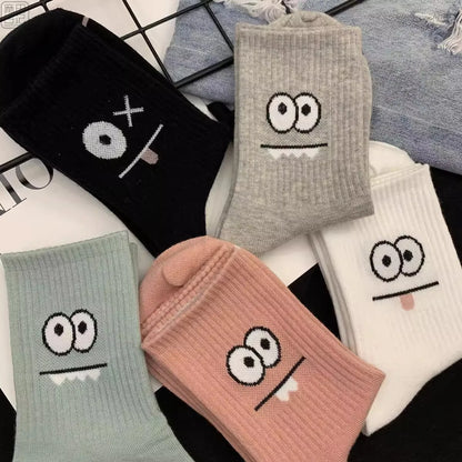 Playful Expression Crew Socks Set (5 pcs)