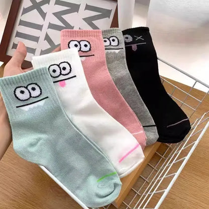 Playful Expression Crew Socks Set (5 pcs)