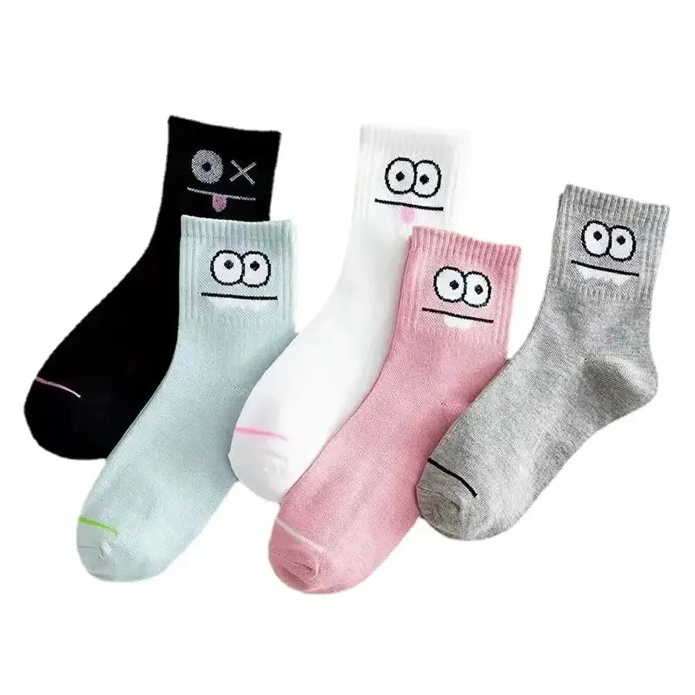 Playful Expression Crew Socks Set (5 pcs)