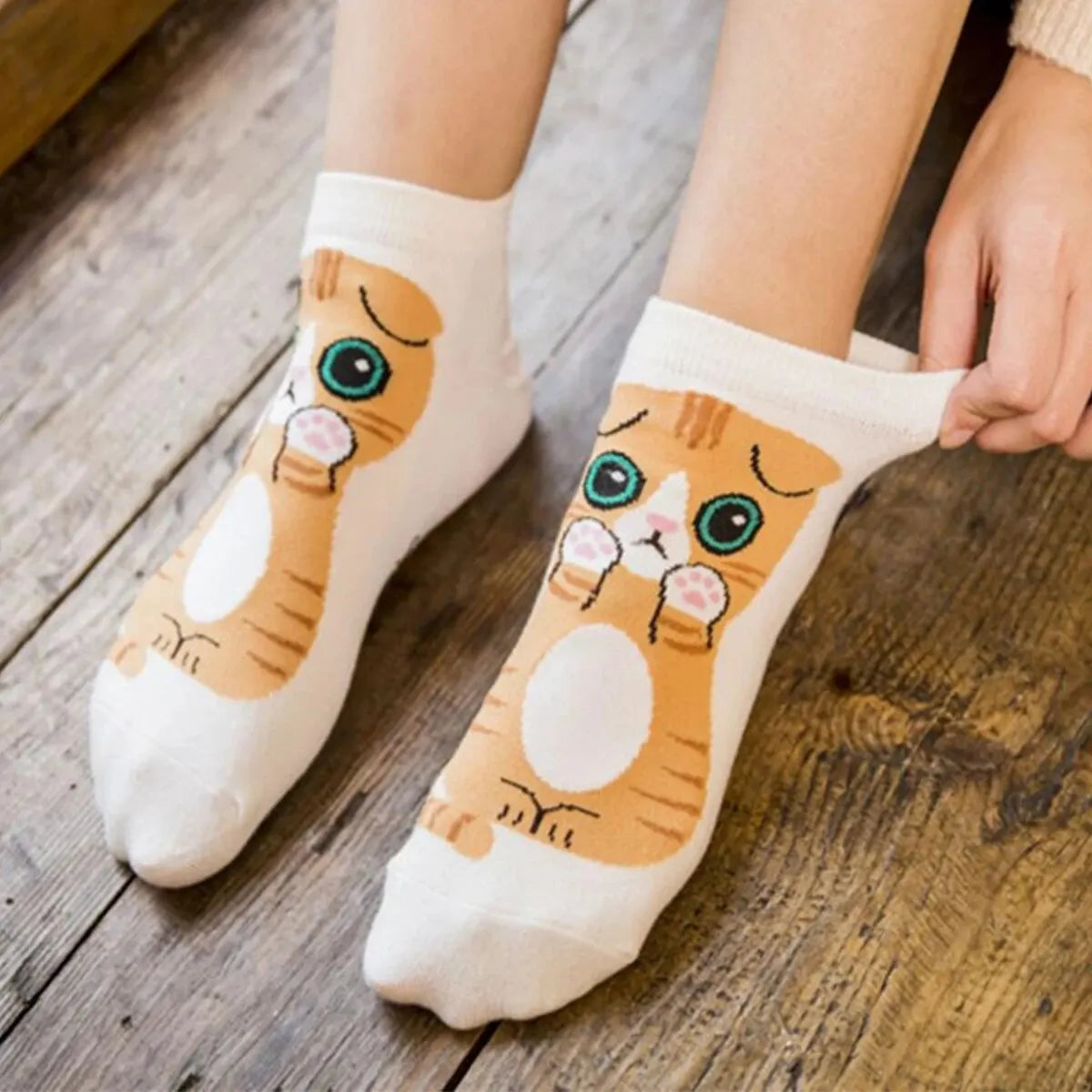 Adorable Cat Friends Socks Set (5 pcs)