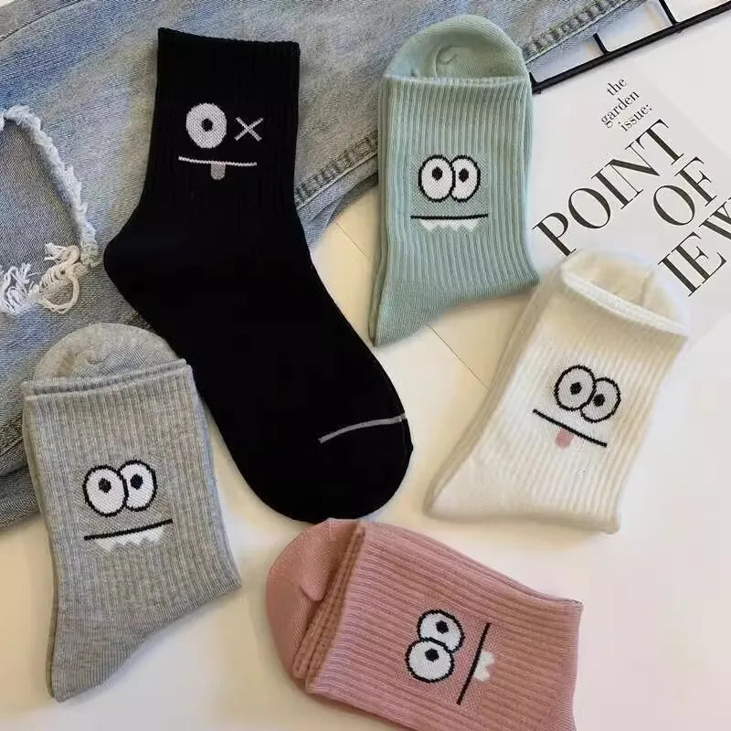 Playful Expression Crew Socks Set (5 pcs)