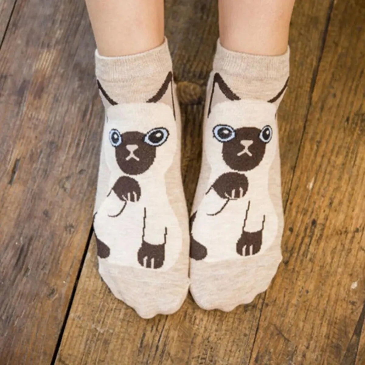 Adorable Cat Friends Socks Set (5 pcs)