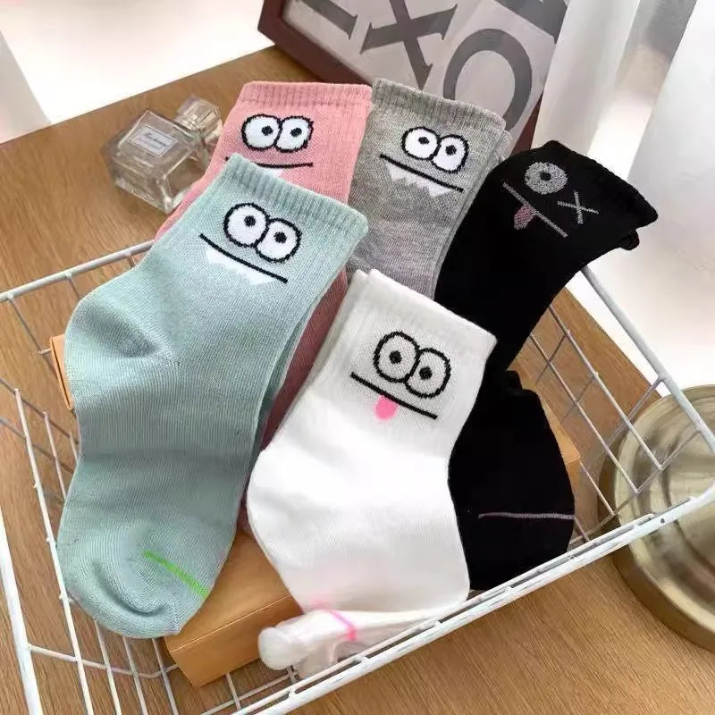 Playful Expression Crew Socks Set (5 pcs)